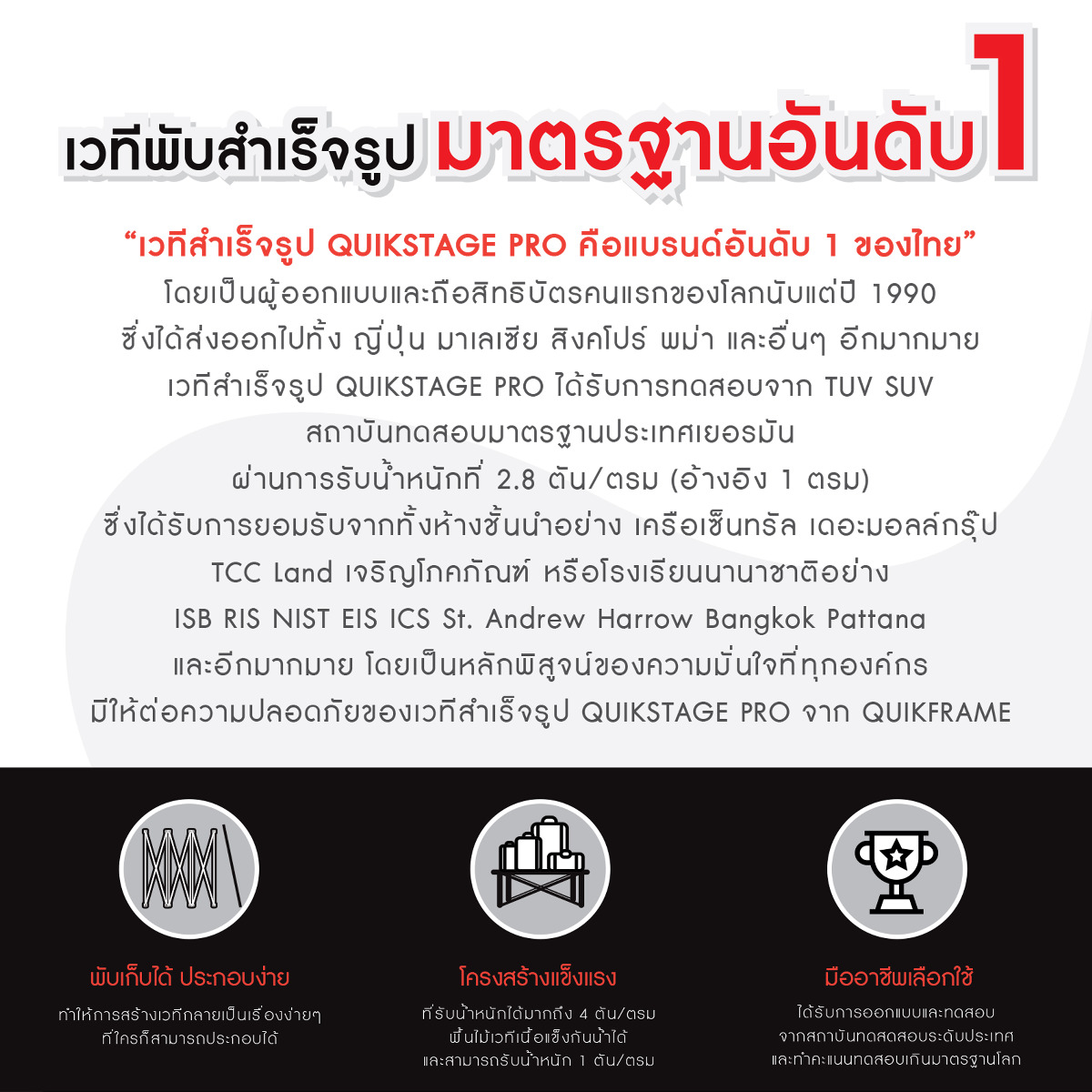 เวทีพับ เวทีสำเร็จรูป QUIKSTAGE