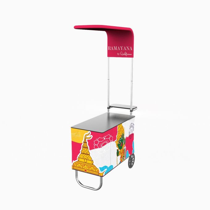 ภาพพิมพ์ หลังคา + เคาน์เตอร์ PopUp Rama Mini Cart รุ่น SEG