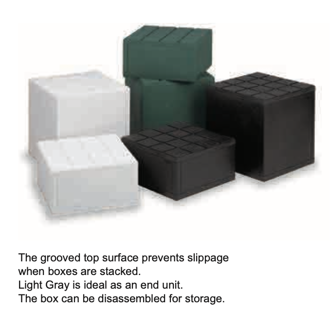กล่องโชว์สินค้า Stage Box Modular 2-Block สามเหลี่ยม สีเทา